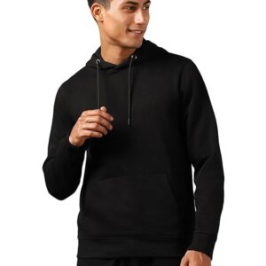 nobero hoodies for man | 350 gsm rich cotton airjet fleece solid hooded full sleeve sweatshirt for man | stylish casual wear winter hoodies